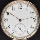 Antique Zenith Gents Silver 800 Open-Faced Pocket Watch