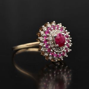 Gold Ruby Diamond Ring