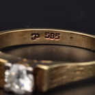 14ct Gold Emerald and Diamond Ring