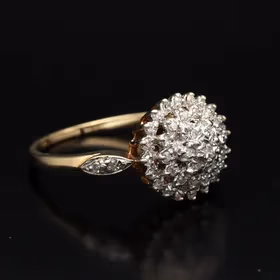 9ct Gold Diamond Cluster Ring
