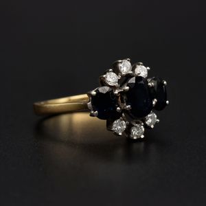 18ct Sapphire and Diamond Ring