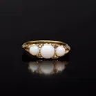 Vintage 9ct Gold Opal and Diamond Ring