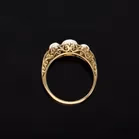Vintage 9ct Gold Opal and Diamond Ring