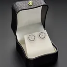 14ct White Gold Diamond Earrings