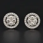 14ct White Gold Diamond Earrings