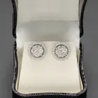 14ct White Gold Diamond Earrings