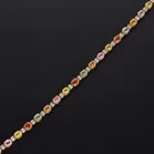 9ct Yellow Gold Multi Coloured Stones Bracelet