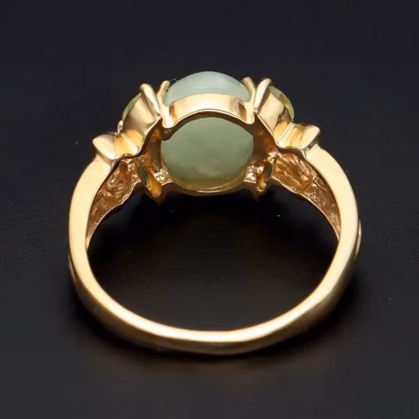 Jade Peridot Diamond Ring