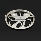 Deco Style Silver Brooch by Arno Malinowski