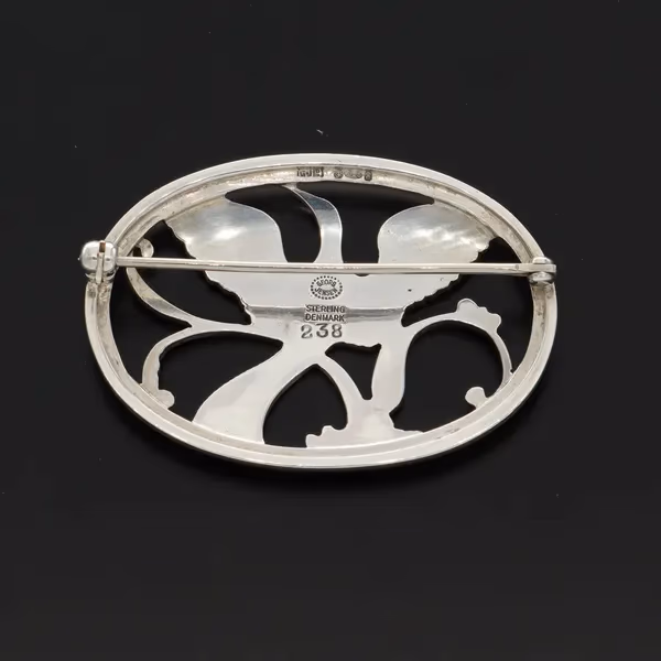 Deco Style Silver Brooch by Arno Malinowski