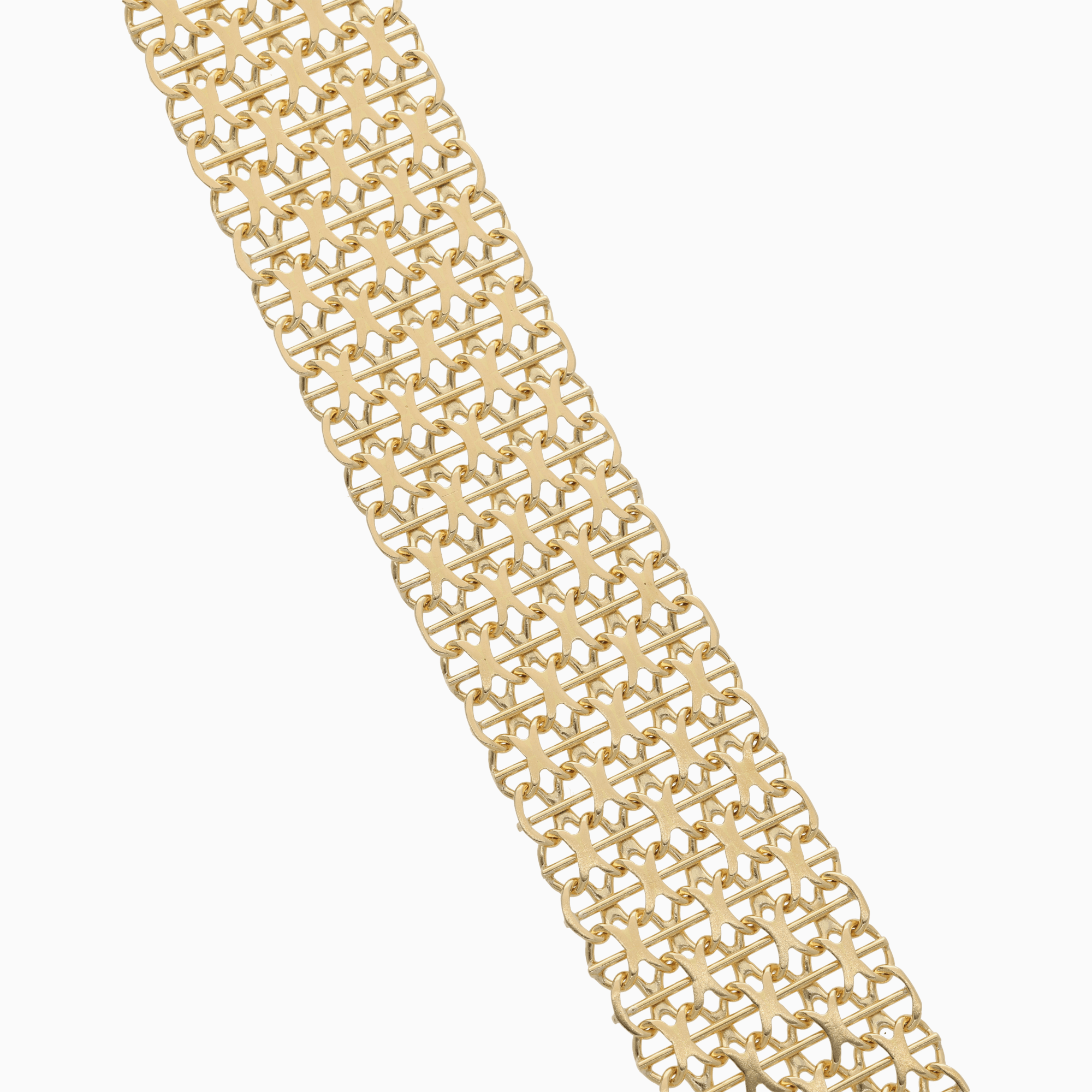 X-länk armband med stav 25,3g 18K guld