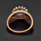 9ct Yellow Gold 1ct Diamond Cluster Ring