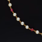 18ct Gold Ruby and Pearl Necklace