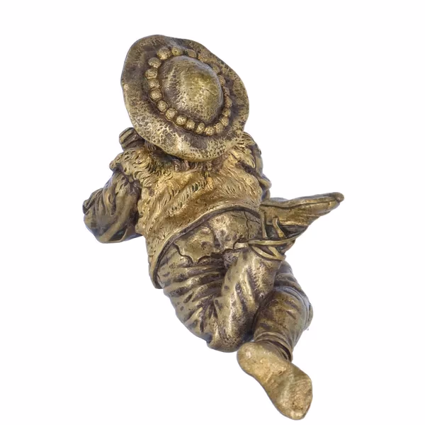 Quality Gilt Cast Bronze Figure of a Shepherd Boy