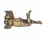 Quality Gilt Cast Bronze Figure of a Shepherd Boy