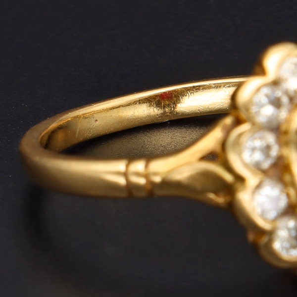 18ct Gold Ruby and Diamond Ring
