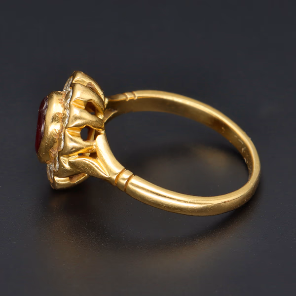 18ct Gold Ruby and Diamond Ring