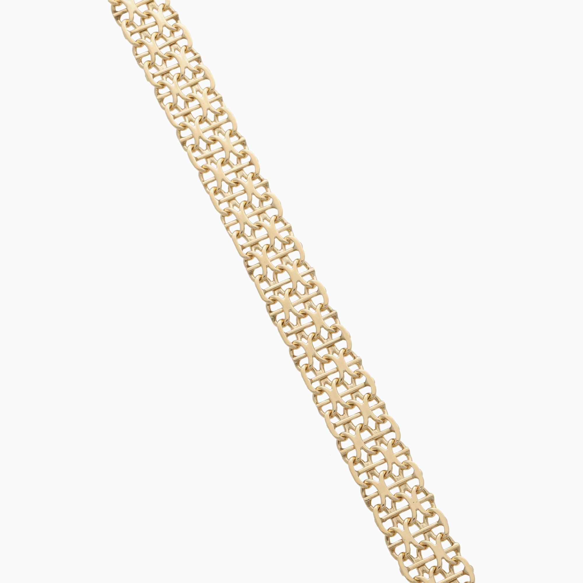 Armband x-länk med stav 14,2g 18K guld