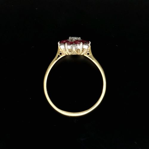 Edwardian 18K Gold Ruby and Diamond Ring image-6