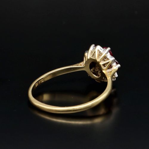 Edwardian 18K Gold Ruby and Diamond Ring image-4