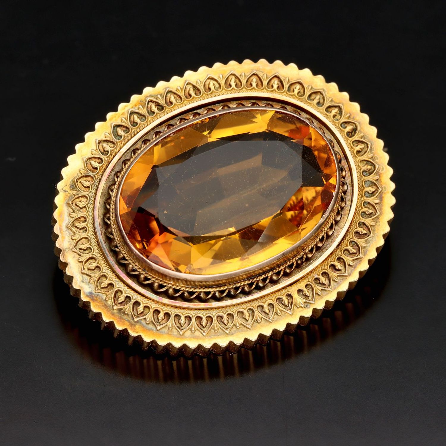 Gold Citrine Brooch Jewellery Gold Hemswell Antique Centres