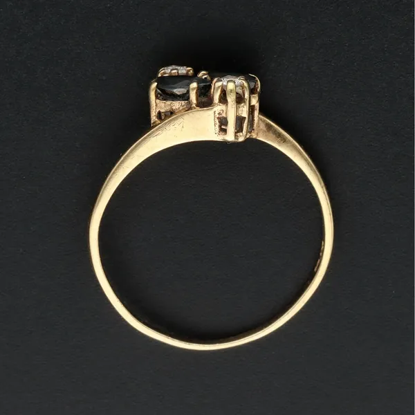 Retro - Vintage Gold Sapphire Diamond Ring