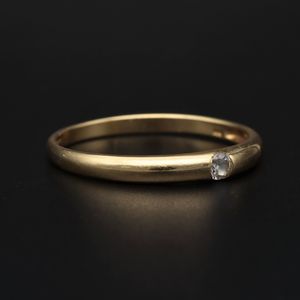 Large 14ct Gold Syn Stone Ring. Size W