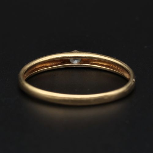 Large 14ct Gold Syn Stone Ring. Size W image-5