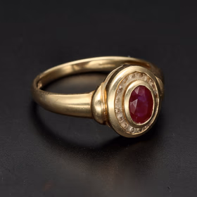 9ct Gold Ruby and Diamond Ring