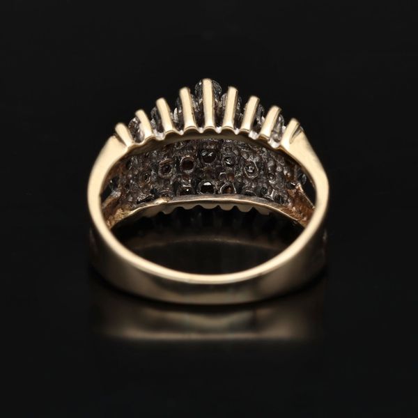9ct Yellow Gold and Diamond Cluster Ring