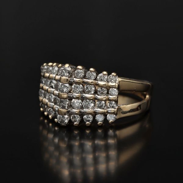 9ct Yellow Gold and Diamond Cluster Ring