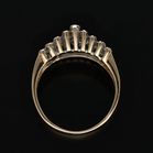 9ct Yellow Gold and Diamond Cluster Ring