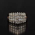 9ct Yellow Gold and Diamond Cluster Ring