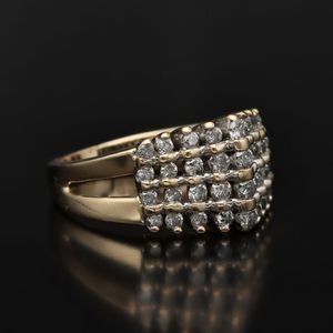 9ct Yellow Gold and Diamond Cluster Ring