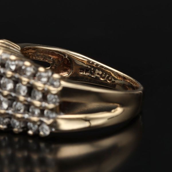 9ct Yellow Gold and Diamond Cluster Ring
