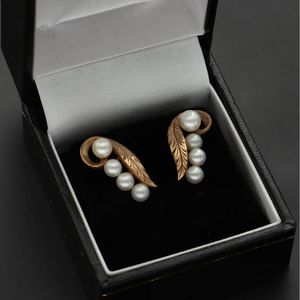 9ct Gold Mikimoto Cultured Pearl Earrings