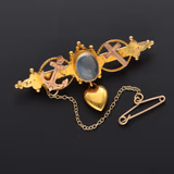 9ct Gold Anchor and Cross Brooch