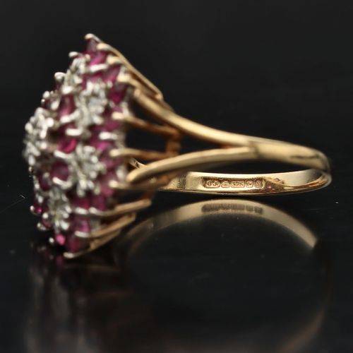 Gold Ruby Diamond Ring. Birmingham 1992 image-4
