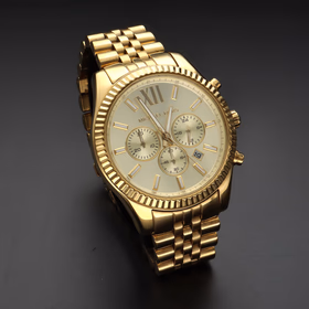 Michael Kors Lexington Gold Tone Chronograph Watch