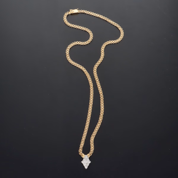 14ct Yellow Gold Diamond Necklace