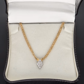 14ct Yellow Gold Diamond Necklace