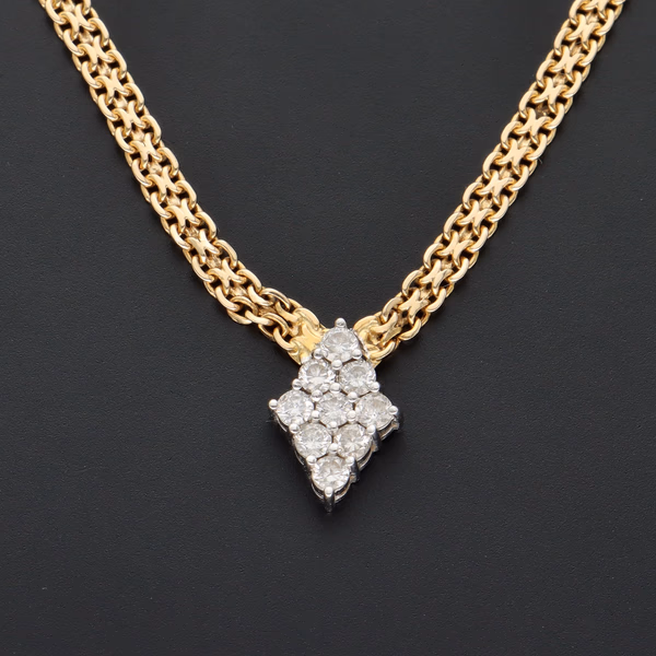 14ct Yellow Gold Diamond Necklace