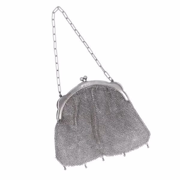19th Century Silver Chain Mail Bag