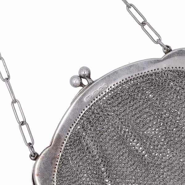 19th Century Silver Chain Mail Bag