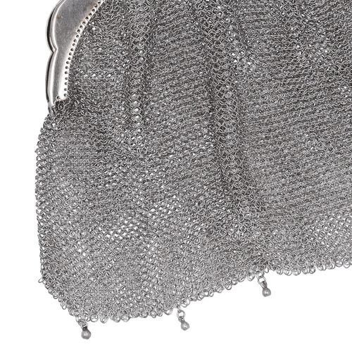 19th Century Silver Chain Mail Bag image-2