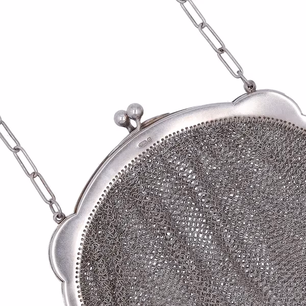 19th Century Silver Chain Mail Bag