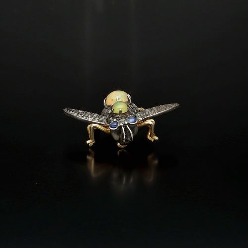 Silver and Opal Fly Brooch image-3