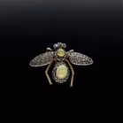 Silver and Opal Fly Brooch