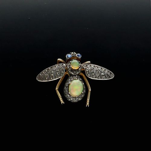Silver and Opal Fly Brooch image-2