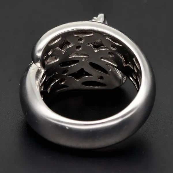 9ct White Gold Diamond Panther Ring